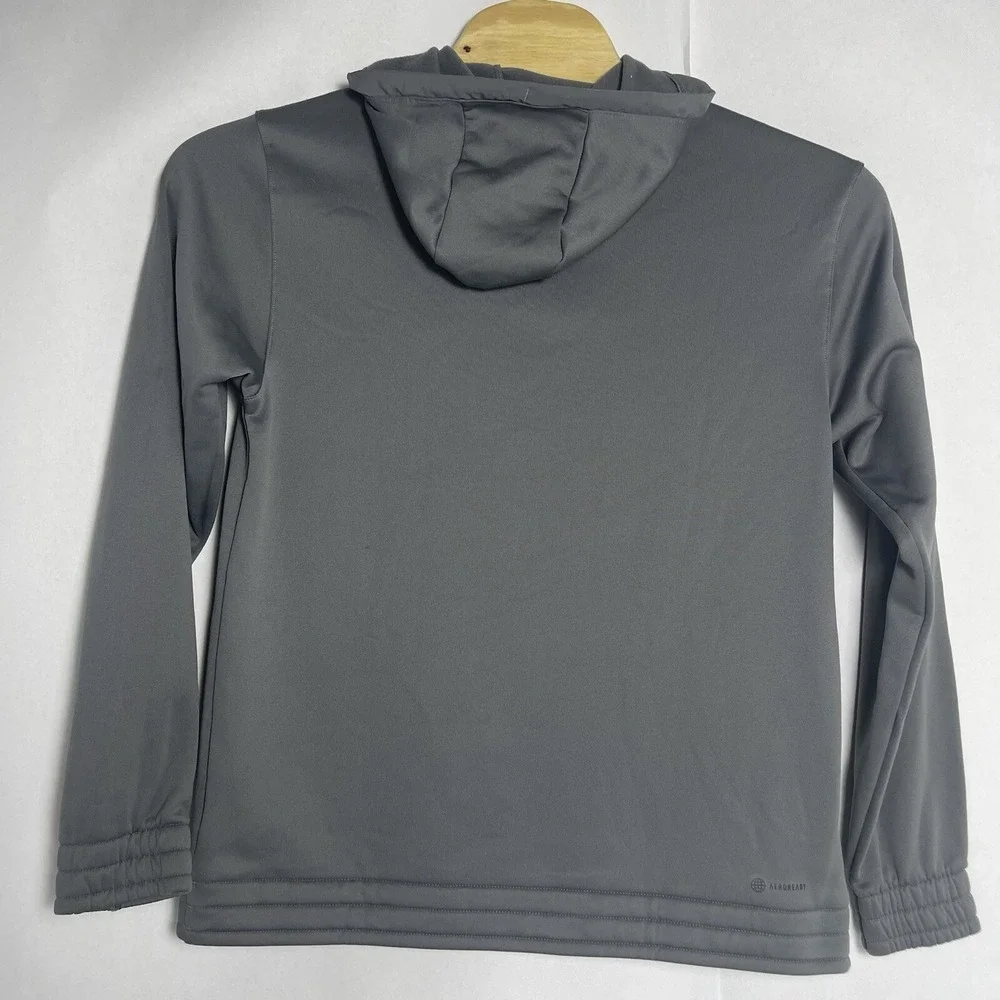Adidas Mens Medium Grey Gray‎ Team Issue Pullover Aeroready Hoodie Sweatshirt